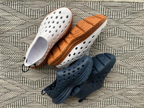 Kane footwear Revive active recovery shoes for athletes in white and navy blue